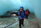 Inside of a glacier