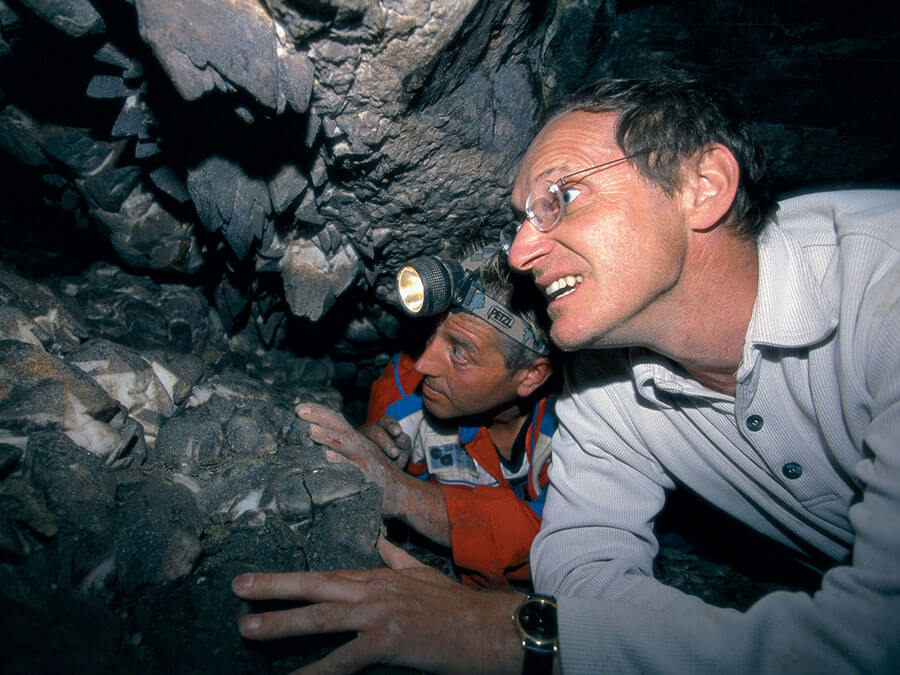 Michael Wachtler during a cave exploration